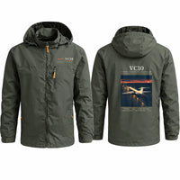 Thumbnail for Vickers VC10 Stylish Jackets - Hooded Windbreaker - Poster - Olive Green