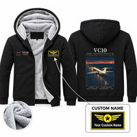 Thumbnail for Vickers VC10 Zipped Sweatshirts - Poster + Name - Black