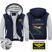 Thumbnail for Vickers VC10 Zipped Sweatshirts - Poster + Name - Navy & Gray