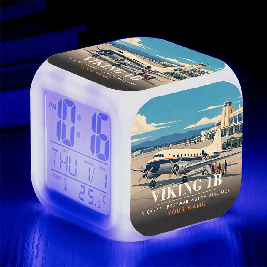 Vickers Viking 1B - 3D + Name - Alarm Clock