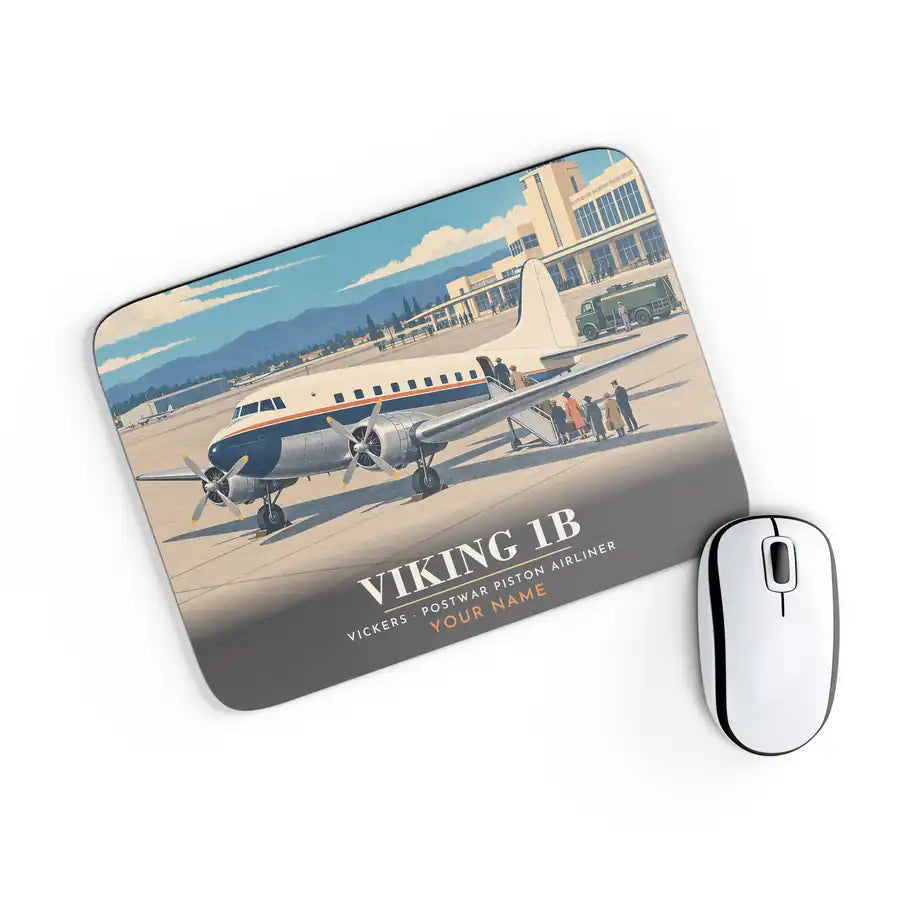 Vickers Viking 1B - 3D + Name - Mouse Pad - Full Print