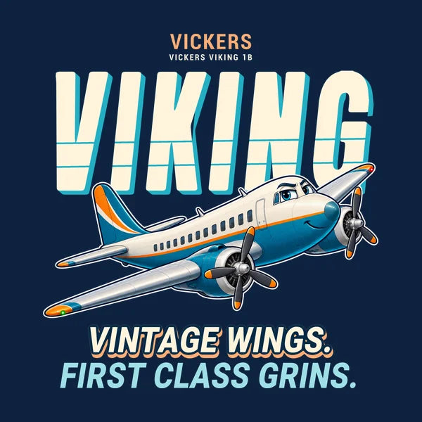 Vickers Viking 1B - Cartoon - Card