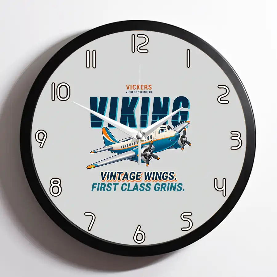 Vickers Viking 1B - Cartoon - Framed - Light Gray