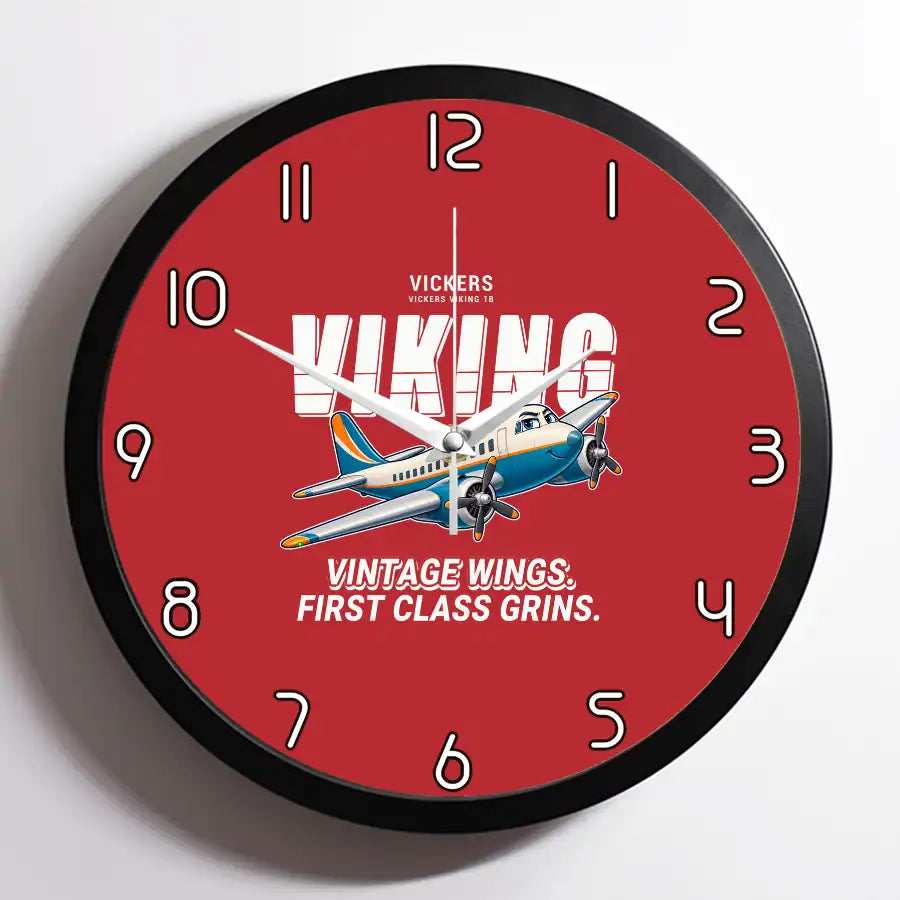 Vickers Viking 1B - Cartoon - Framed - Red