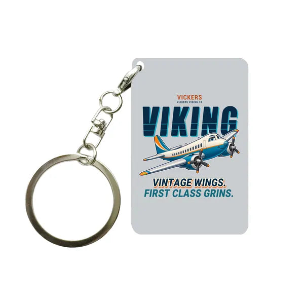 Vickers Viking 1B - Cartoon - Key Chain - Light Gray