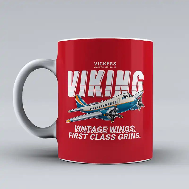 Vickers Viking 1B - Cartoon - Mug - Red