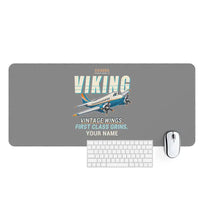 Thumbnail for Vickers Viking 1B - Cartoon + Name - Desk Mat - Gray