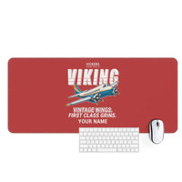Thumbnail for Vickers Viking 1B - Cartoon + Name - Desk Mat - Red