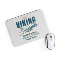 Thumbnail for Vickers Viking 1B - Cartoon + Name - Mouse Pad - Light Gray