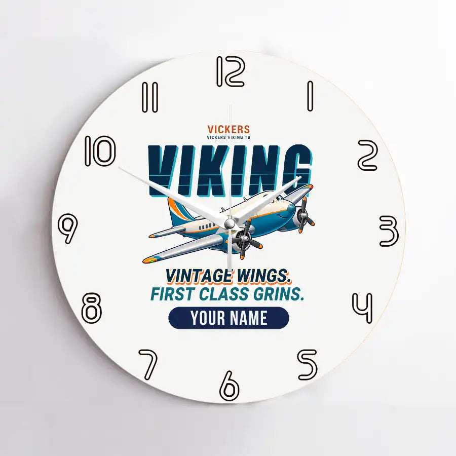 Vickers Viking 1B - Cartoon + Name - No Frame - White