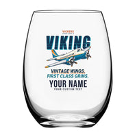 Thumbnail for Vickers Viking 1B - Cartoon + Name - Water & Drink Glass