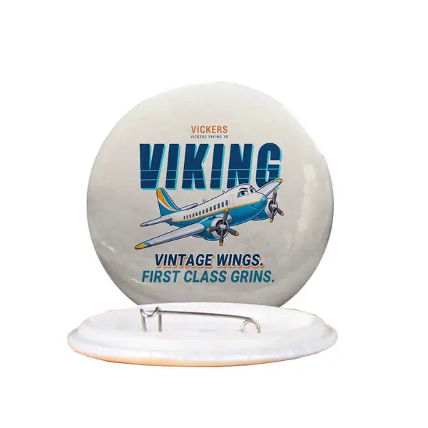 Vickers Viking 1B - Cartoon - Pin - Beige