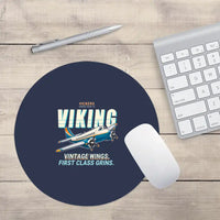 Thumbnail for Vickers Viking 1B - Cartoon - Round Mouse Pad - Navy Blue