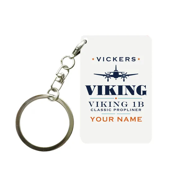 Vickers Viking 1B - Heritage + Name - Key Chain - White