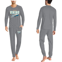 Thumbnail for Vickers Viking 1B - Men Pajamas - Cartoon Chest - Gray