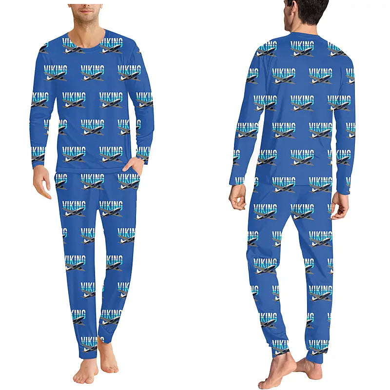 Vickers Viking 1B - Men Pajamas - Original Pattern - Blue