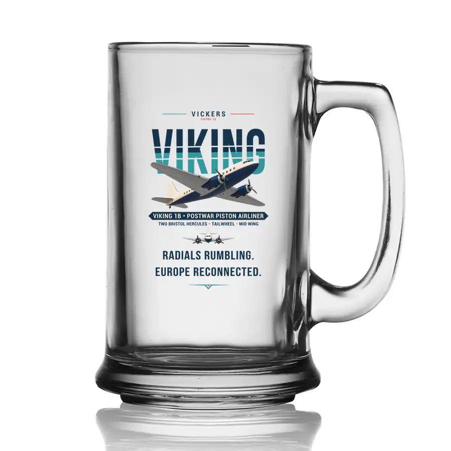 Vickers Viking 1B - Original - Beer Glass with Holder