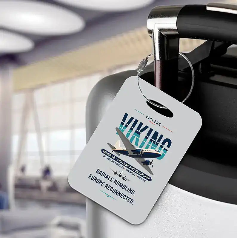 Vickers Viking 1B - Original - Luggage Tag - Light Gray