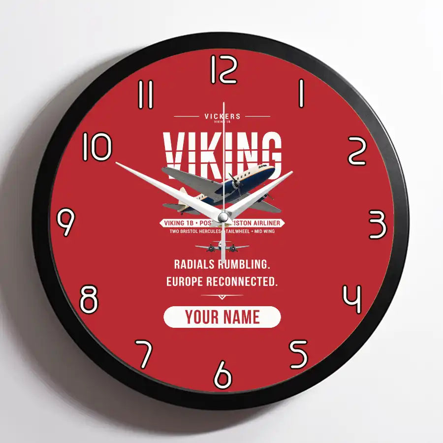 Vickers Viking 1B - Original + Name - Framed - Red