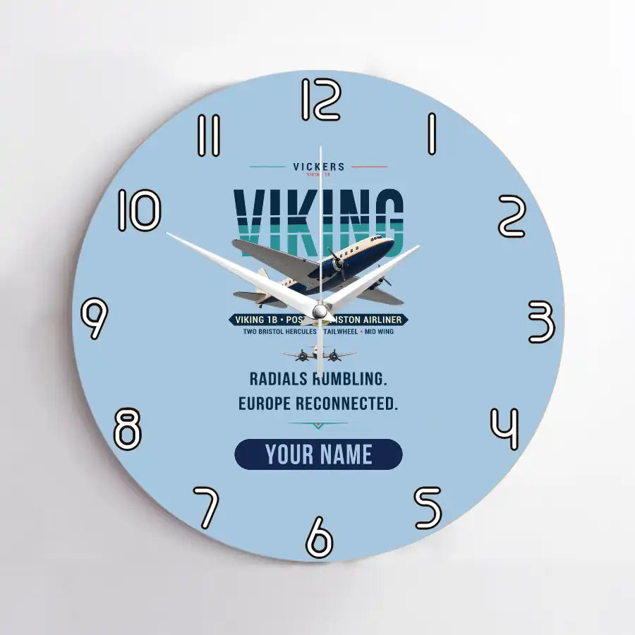 Vickers Viking 1B - Original + Name - No Frame - Light Blue