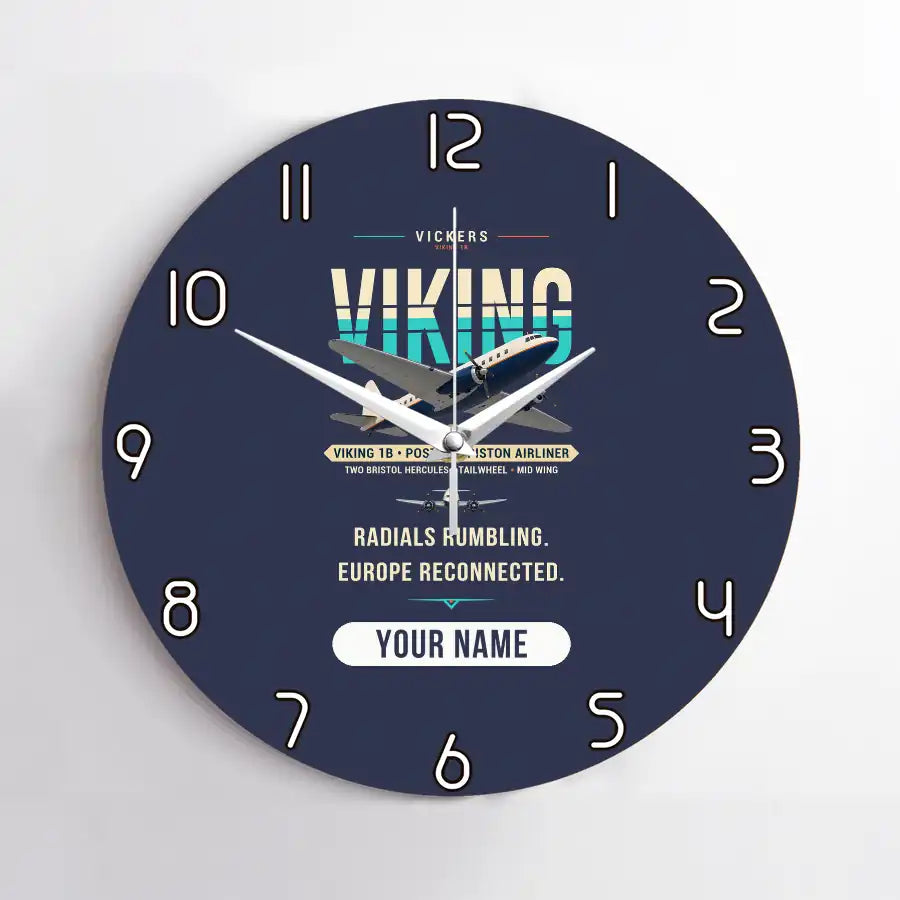 Vickers Viking 1B - Original + Name - No Frame - Navy Blue