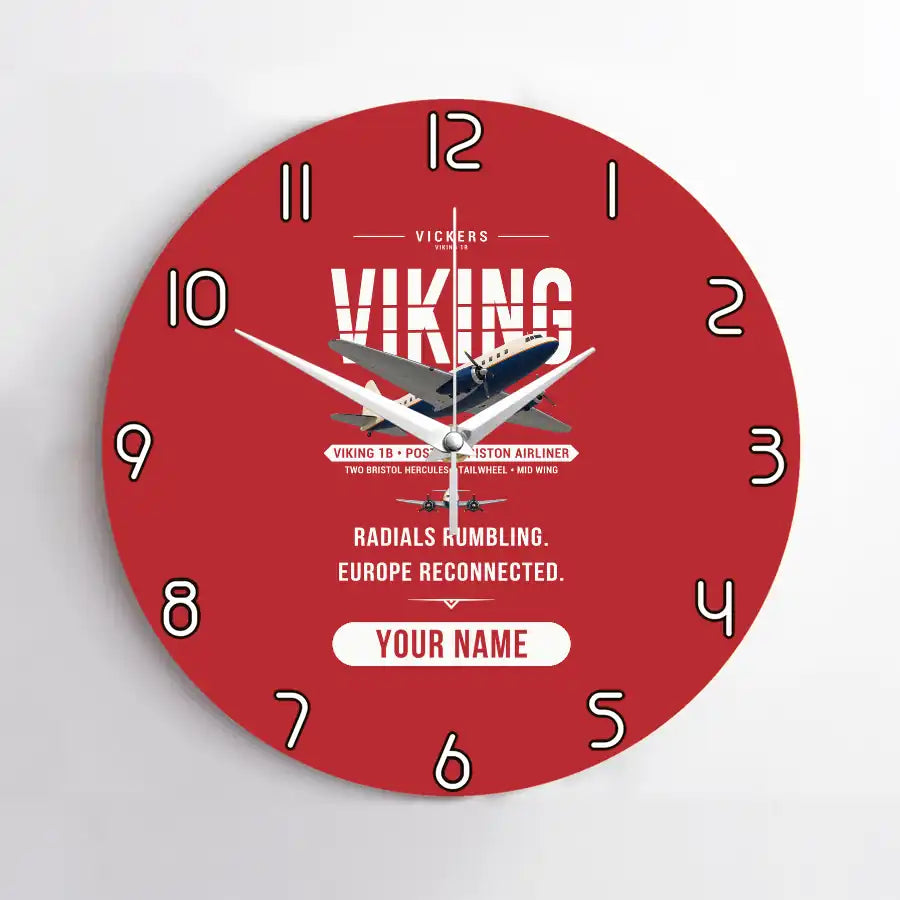 Vickers Viking 1B - Original + Name - No Frame - Red