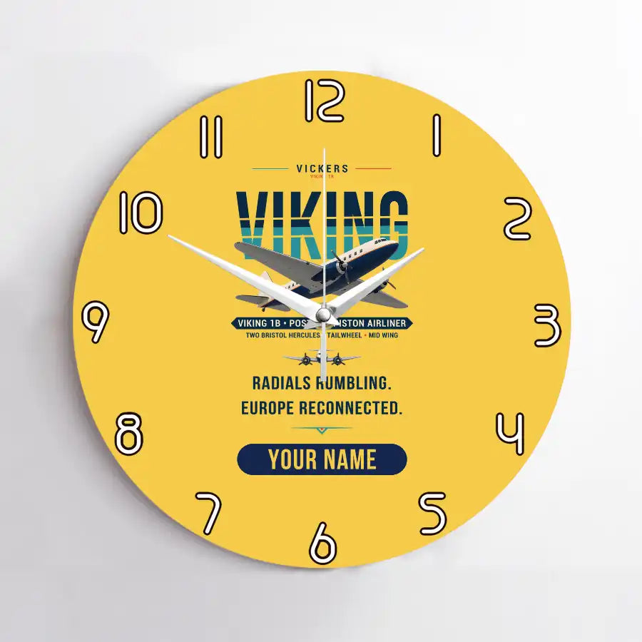 Vickers Viking 1B - Original + Name - No Frame - Yellow