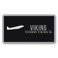 Thumbnail for Vickers Viking 1B Patches - Rectangle - Black Silver