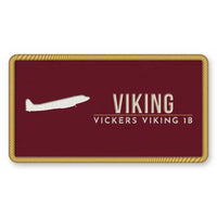 Thumbnail for Vickers Viking 1B Patches - Rectangle - Burgundy Cream