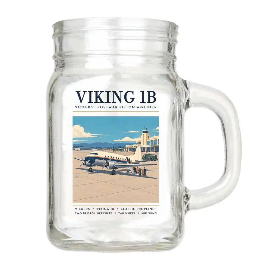 Vickers Viking 1B - Poster - Cocktail Glass (Mason Jar)