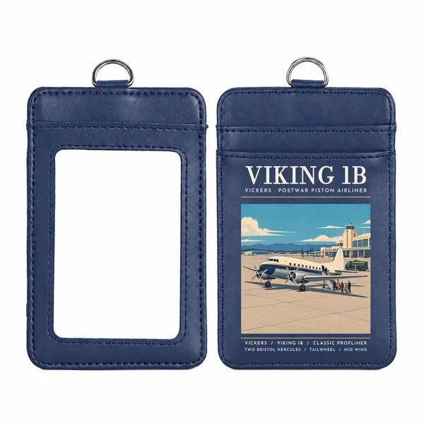 Vickers Viking 1B - Poster - ID Card Holder - Navy Blue