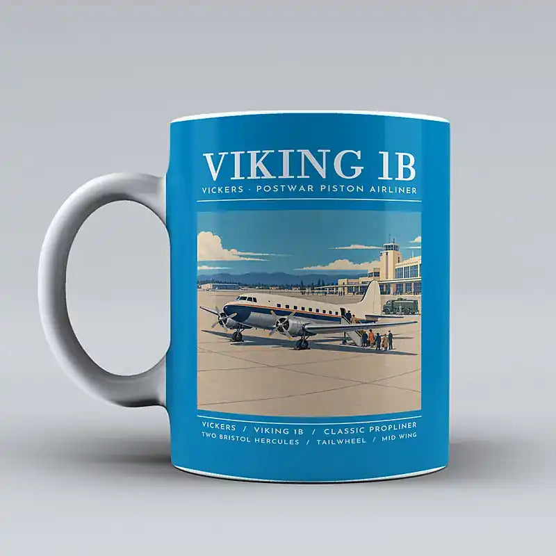 Vickers Viking 1B - Poster - Mug - Turquoise