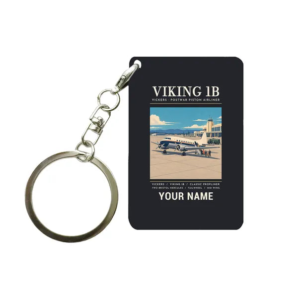 Vickers Viking 1B - Poster + Name - Key Chain - Black