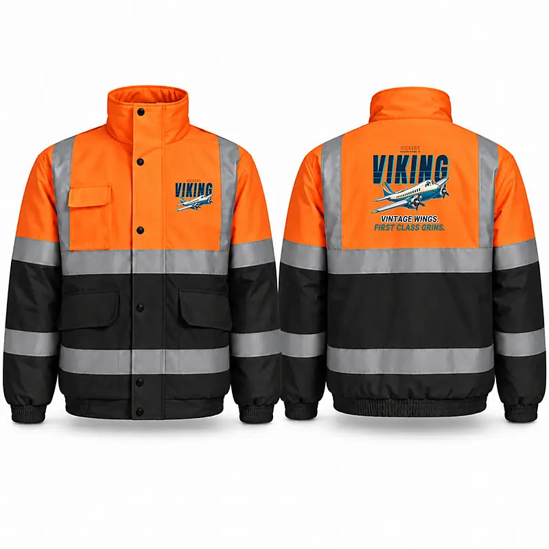 Vickers Viking 1B Reflective Winter Jackets - Cartoon - Orange & Navy