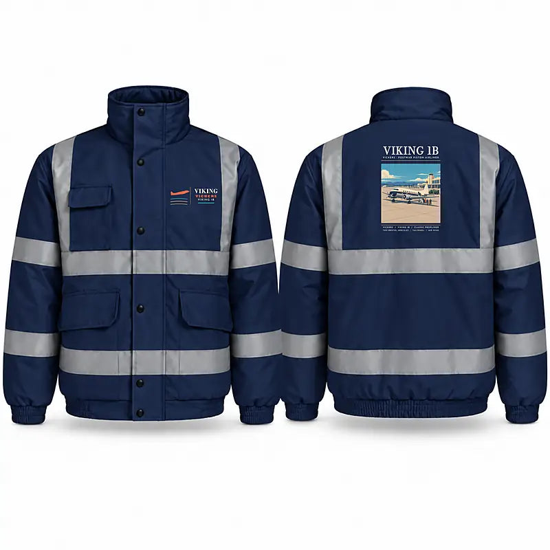 Vickers Viking 1B Reflective Winter Jackets - Poster - Navy Blue