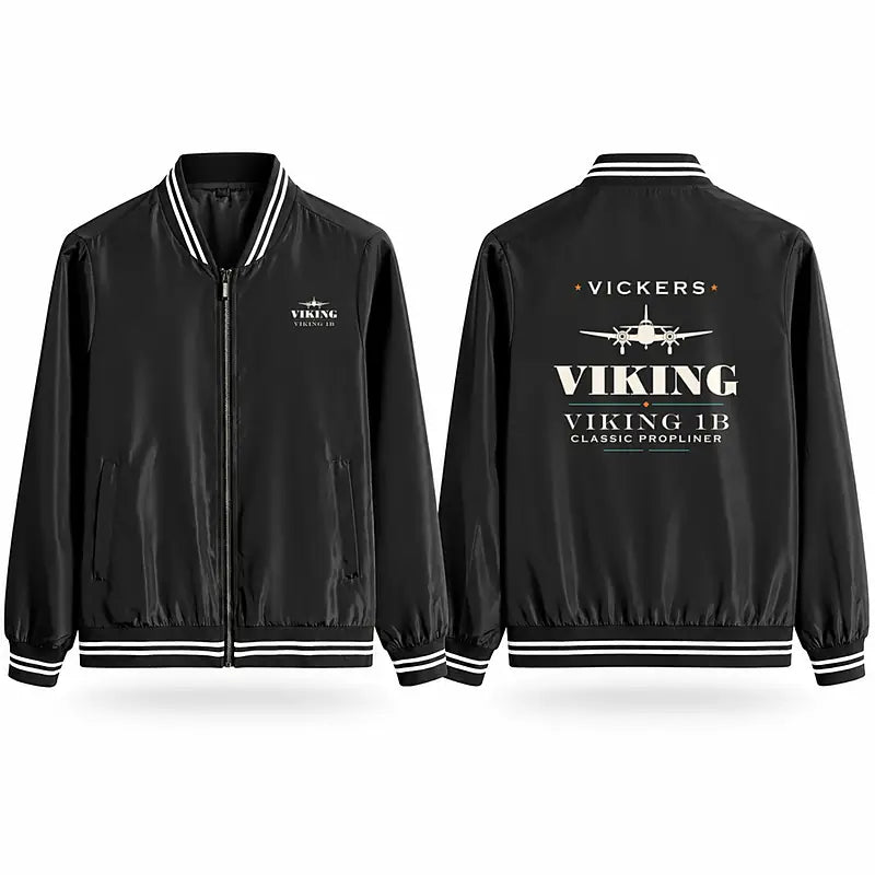 Vickers Viking 1B Stylish Jackets - Baseball Collar - Heritage - Black