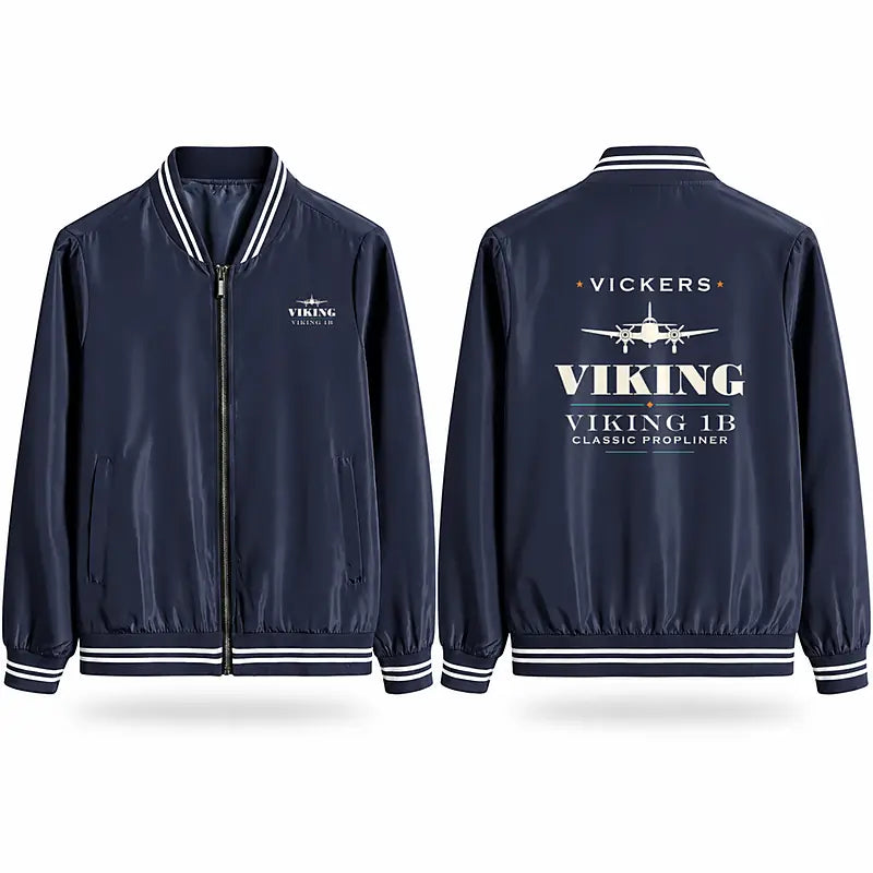 Vickers Viking 1B Stylish Jackets - Baseball Collar - Heritage - Navy Blue