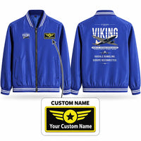 Thumbnail for Vickers Viking 1B Stylish Jackets - Baseball Collar - Original + Name - Royal Blue