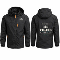 Thumbnail for Vickers Viking 1B Stylish Jackets - Hooded Windbreaker - Heritage - Black