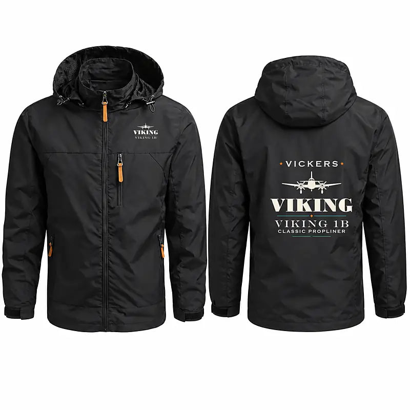 Vickers Viking 1B Stylish Jackets - Hooded Windbreaker - Heritage - Black