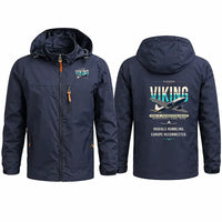 Thumbnail for Vickers Viking 1B Stylish Jackets - Hooded Windbreaker - Original - Navy Blue