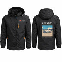 Thumbnail for Vickers Viking 1B Stylish Jackets - Hooded Windbreaker - Poster - Black