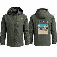 Thumbnail for Vickers Viking 1B Stylish Jackets - Hooded Windbreaker - Poster - Olive Green