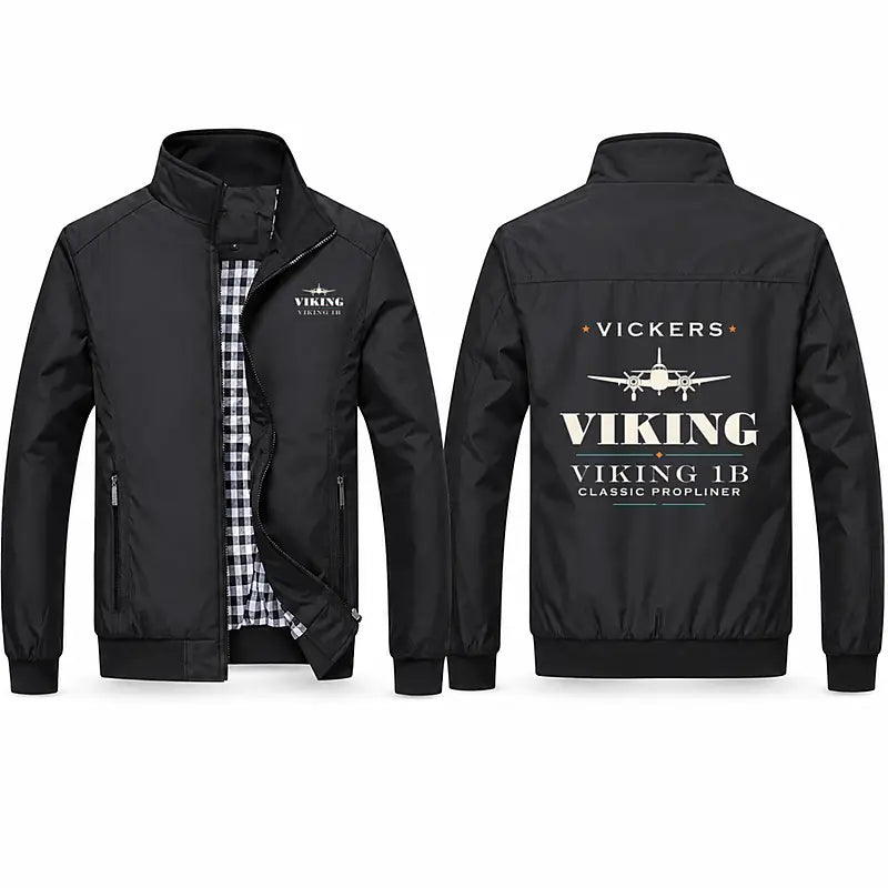 Vickers Viking 1B Stylish Jackets - Stand Collar - Heritage - Black