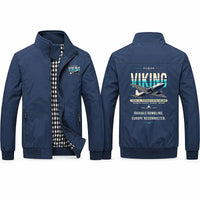 Thumbnail for Vickers Viking 1B Stylish Jackets - Stand Collar - Original - Navy Blue