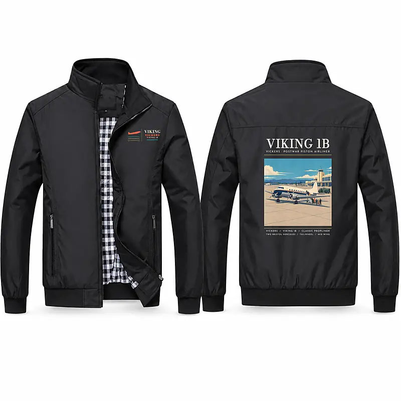 Vickers Viking 1B Stylish Jackets - Stand Collar - Poster - Black