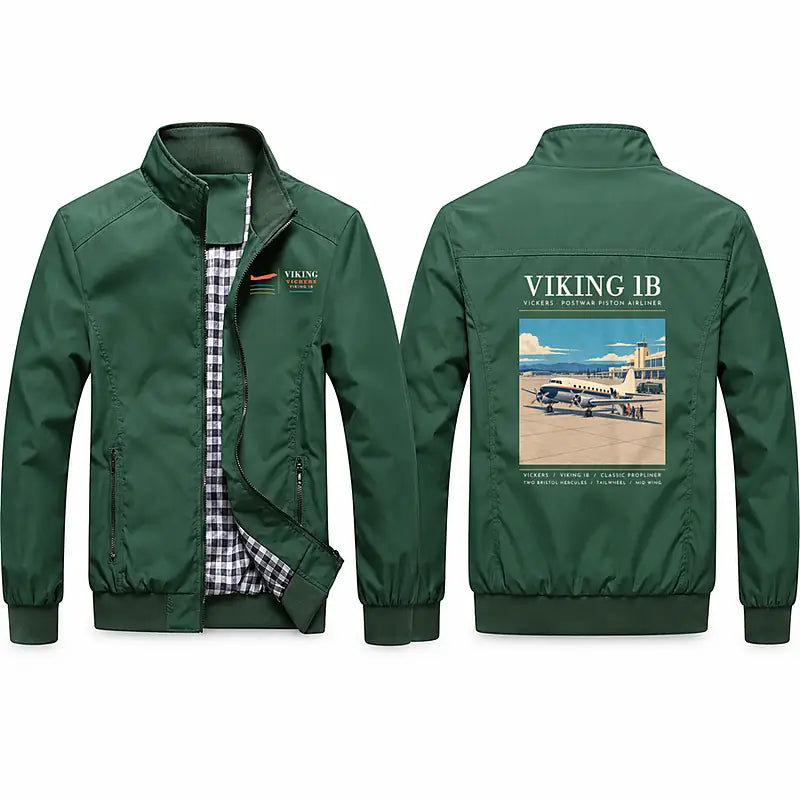Vickers Viking 1B Stylish Jackets - Stand Collar - Poster - Green