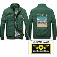 Thumbnail for Vickers Viking 1B Stylish Jackets - Stand Collar - Poster + Name - Green