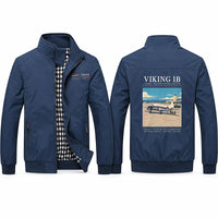 Thumbnail for Vickers Viking 1B Stylish Jackets - Stand Collar - Poster - Navy Blue