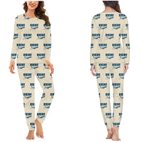 Thumbnail for Vickers Viking 1B - Women Pajamas - Cartoon Pattern - Beige